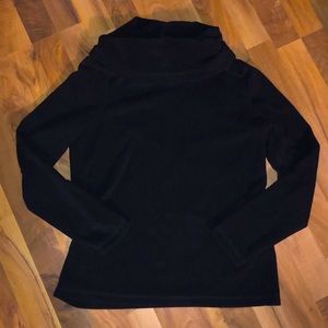 Black Funnel Neck Sweatshirt